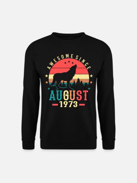 August 1973 Geschenkidee - Unisex Pullover - Schwarz