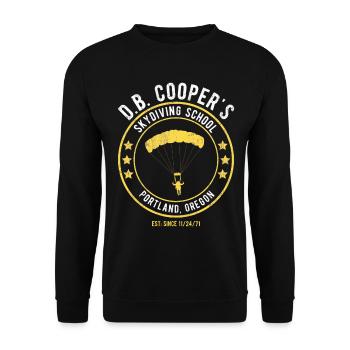 DB Coopers Skydiving School Portland Oregon - Unisex Sweatshirt - black - Front - Alina (178cm) & Michal (187cm)