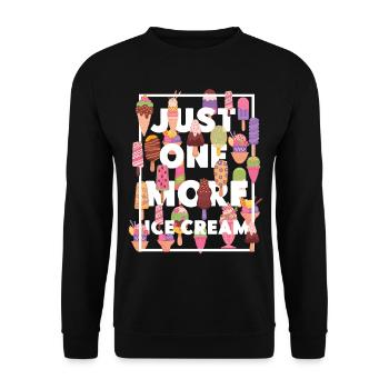 Ice Cream Cone Popsicle Just One - Unisex Pullover - Schwarz - Vorne - Alina (178cm) & Michal (187cm)