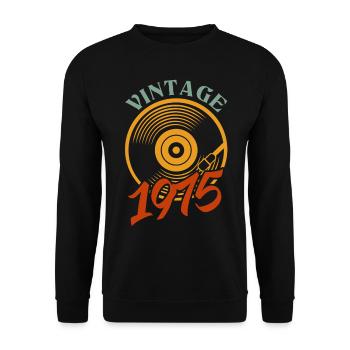 47 Geburtstag Jahrgang 1975 - Unisex Pullover - Schwarz - Vorne - Alina (178cm) & Michal (187cm)
