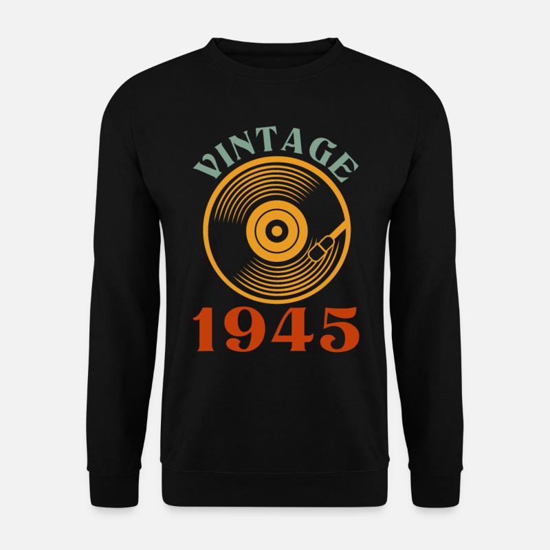 77 Geburtstag Jahrgang 1945 - Unisex Pullover - Schwarz