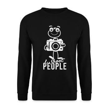 Photo Stick figureS I shoot people Photographer - Unisex Sweatshirt - black - Front - Alina (178cm) & Michal (187cm)