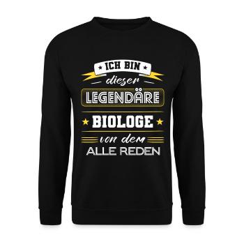 Ich Bin Dieser Legendäre Biologe Geschenk - Unisex Pullover - Schwarz - Vorne - Alina (178cm) & Michal (187cm)
