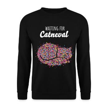 Confettis Chats Costume de Chat Remplacement Carnaval Cologne - Sweat-shirt Unisexe - noir - Devant - Alina (178cm) & Michal (187cm)