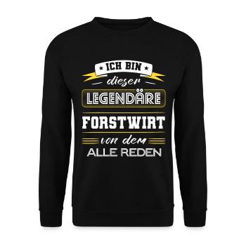 Ich Bin Dieser Legendäre Forstwirt Geschenk - Unisex Pullover - Schwarz - Vorne - Alina (178cm) & Michal (187cm)