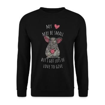 Rats Souris Propriétaire Maison Souris Maison Rat Rongeur - Sweat-shirt Unisexe - noir - Devant - Alina (178cm) & Michal (187cm)