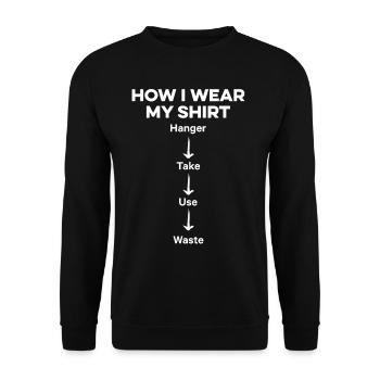 Comment porter ma chemise Drôle - Sweat-shirt Unisexe - noir - Devant - Alina (178cm) & Michal (187cm)