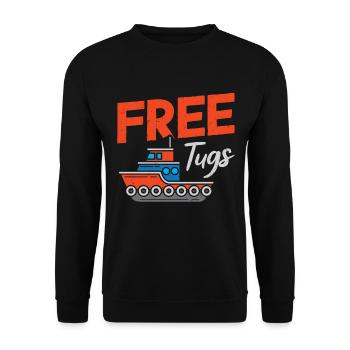 Schlepper Segeln Frei Schlepper Schlepper - Unisex Pullover - Schwarz - Vorne - Alina (178cm) & Michal (187cm)