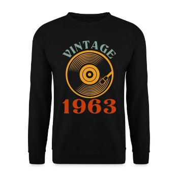 59 birthday born in 1963 - Unisex Sweatshirt - black - Front - Alina (178cm) & Michal (187cm)