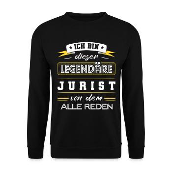 Ich Bin Dieser Legendäre Jurist Geschenk - Unisex Pullover - Schwarz - Vorne - Alina (178cm) & Michal (187cm)