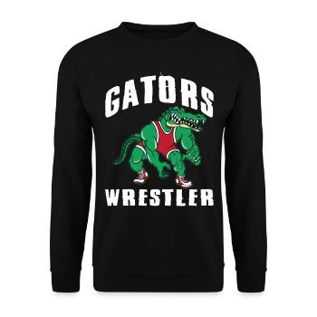 Crocodile Alligator Wrestling Reptile Cadeau - Sweat-shirt Unisexe - noir - Devant - Alina (178cm) & Michal (187cm)