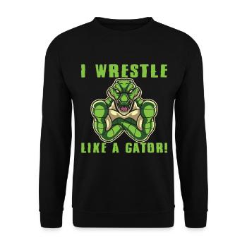 Crocodile Alligator Wrestling Reptile Cadeau - Sweat-shirt Unisexe - noir - Devant - Alina (178cm) & Michal (187cm)