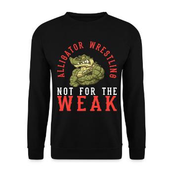 Crocodile Alligator Wrestling Reptile Cadeau - Sweat-shirt Unisexe - noir - Devant - Alina (178cm) & Michal (187cm)