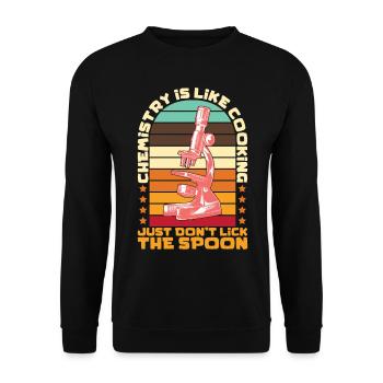 Scientist Chemist Physicist Physics Gift - Unisex Sweatshirt - black - Front - Alina (178cm) & Michal (187cm)