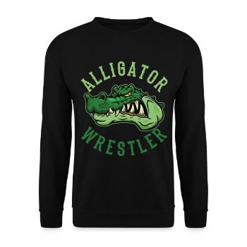 Crocodile Alligator Wrestling Reptile Cadeau - Sweat-shirt Unisexe - noir - Devant - Alina (178cm) & Michal (187cm)