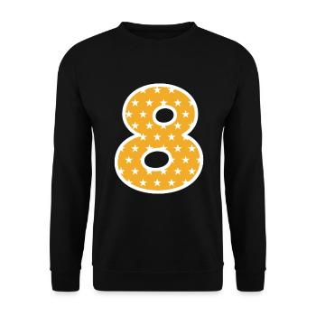 Numéro huit - Sweat-shirt Unisexe - noir - Devant - Alina (178cm) & Michal (187cm)