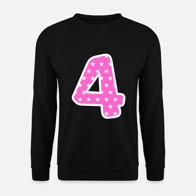 Zahl 4 - Unisex Pullover - Schwarz