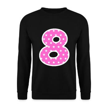 Eight - Unisex Sweatshirt - black - Front - Alina (178cm) & Michal (187cm)