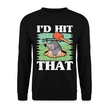 Je rencontrerais le liquide taupe animal sauvage - Sweat-shirt Unisexe - noir - Devant - Alina (178cm) & Michal (187cm)