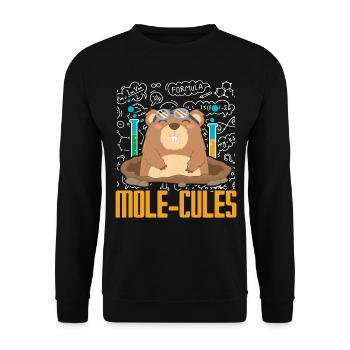 Mole Mole Lover Mole Whisperer Wis - Unisex Sweatshirt - black - Front - Alina (178cm) & Michal (187cm)
