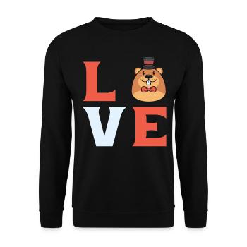Wildlife Animal Digger Mole Lover Mole Whisper - Unisex Sweatshirt - black - Front - Alina (178cm) & Michal (187cm)
