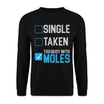 Too busy with moles Animal molef - Unisex Sweatshirt - black - Front - Alina (178cm) & Michal (187cm)