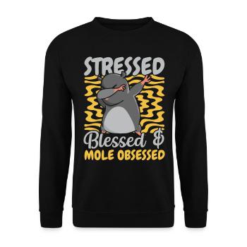 Mole Possessed Animal Mole Lovers Mole - Unisex Sweatshirt - black - Front - Alina (178cm) & Michal (187cm)