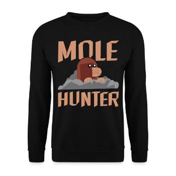 Mole Hunter Animal Hunter Taupe d’animal sauvage - Sweat-shirt Unisexe - noir - Devant - Alina (178cm) & Michal (187cm)