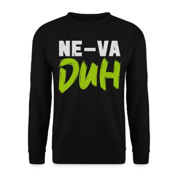 Neva -Duh Nevada USA Amerika Nevadan Carson City - Unisex Pullover - Schwarz - Vorne - Alina (178cm) & Michal (187cm)