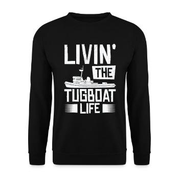 Remorqueur à voile Remorqueur Bateau de sauvetage Navire - Sweat-shirt Unisexe - noir - Devant - Alina (178cm) & Michal (187cm)