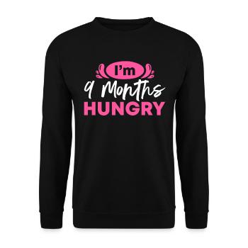 Annonce de grossesse drôle révéler que je suis - Sweat-shirt Unisexe - noir - Devant - Alina (178cm) & Michal (187cm)
