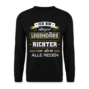Ich Bin Dieser Legendäre Richter Geschenk - Unisex Pullover - Schwarz - Vorne - Alina (178cm) & Michal (187cm)