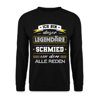 Ich Bin Dieser Legendäre Schmied Geschenk - Unisex Pullover - Schwarz - Vorne - Alina (178cm) & Michal (187cm)