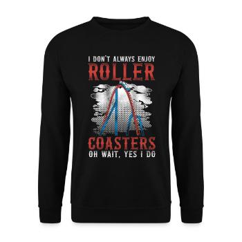Montagnes russes Vintage I Don’t - Sweat-shirt Unisexe - noir - Devant - Alina (178cm) & Michal (187cm)