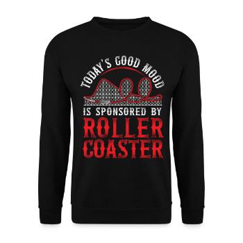 Roller Coaster Vintage Today's - Unisex Pullover - Schwarz - Vorne - Alina (178cm) & Michal (187cm)