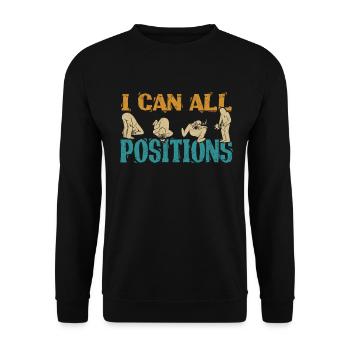 Photographe de l’appareil photo Je peux gérer toutes les positions - Sweat-shirt Unisexe - noir - Devant - Alina (178cm) & Michal (187cm)