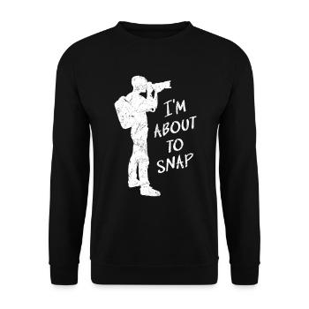 Photo I'm about to be a photography lover - Unisex Sweatshirt - black - Front - Alina (178cm) & Michal (187cm)