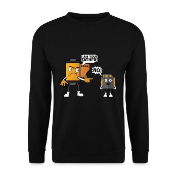 Fotografie Ich bin dein Vater Fotograf - Unisex Pullover - Schwarz - Vorne - Alina (178cm) & Michal (187cm)