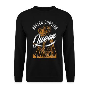 Roller Coaster Vintage Crown - Unisex Sweatshirt - black - Front - Alina (178cm) & Michal (187cm)