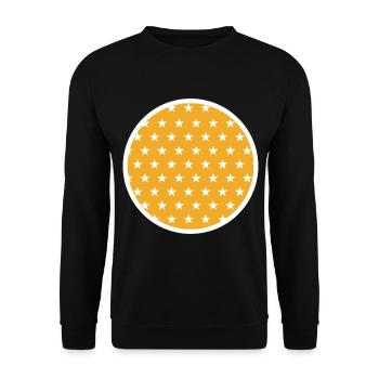 Geometry Pattern Circle Stars - Unisex Sweatshirt - black - Front - Alina (178cm) & Michal (187cm)
