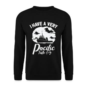 Schlepper Segeln Pacific Sea Breeze Watercraft - Unisex Pullover - Schwarz - Vorne - Alina (178cm) & Michal (187cm)