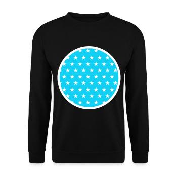 Motif Cercle Étoiles - Sweat-shirt Unisexe - noir - Devant - Alina (178cm) & Michal (187cm)