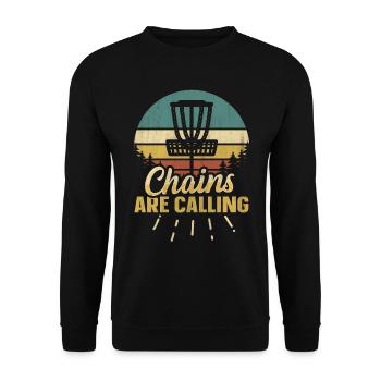 Les chaînes rétro Sunset appellent le disc golf - Sweat-shirt Unisexe - noir - Devant - Alina (178cm) & Michal (187cm)