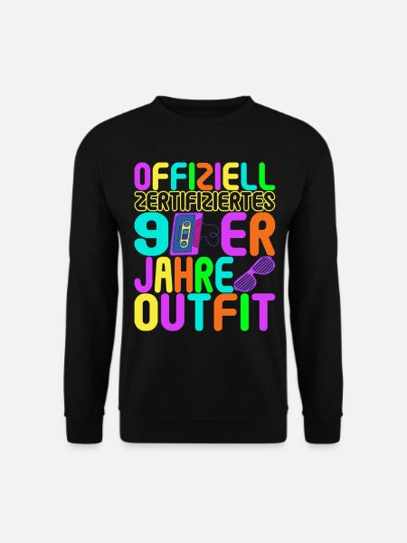 90er Party 90er Jahre - Unisex Pullover - Schwarz