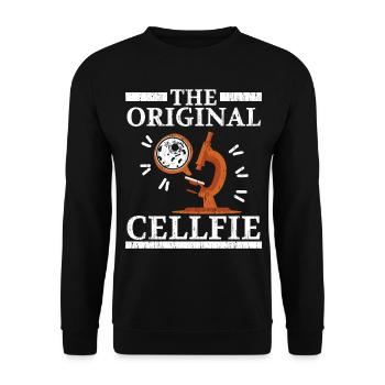 Das Original Cellfie Biologe Lehrer für Naturwisse - Unisex Pullover - Schwarz - Vorne - Alina (178cm) & Michal (187cm)