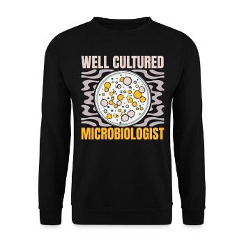 Well-cultivated microbiologist Science Biology - Unisex Sweatshirt - black - Front - Alina (178cm) & Michal (187cm)