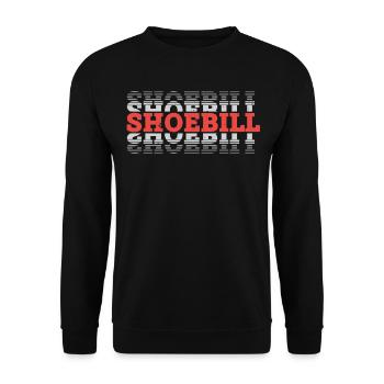 Schuhschnabel Storch Walfischkopf Vogelliebhaber V - Unisex Pullover - Schwarz - Vorne - Alina (178cm) & Michal (187cm)