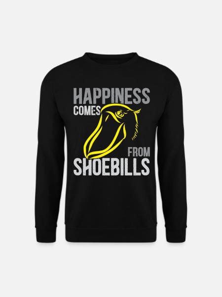 Das Glück kommt von Schuhschnäbeln Storch Walfisch - Unisex sweater - sort