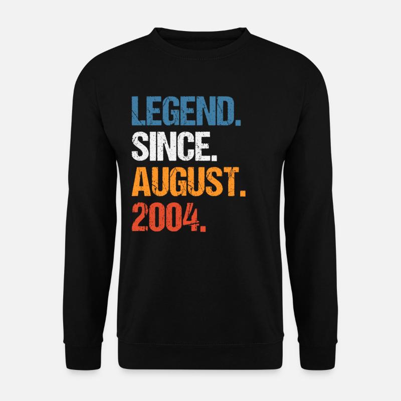 Legend Since August 2004 Birthday - Unisex Sweatshirt - black