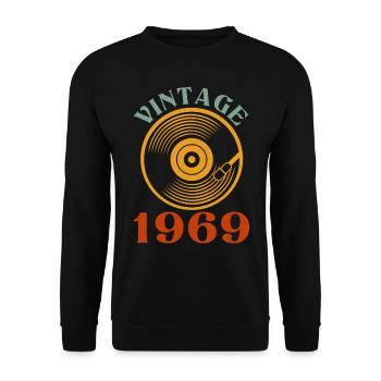 53 Geburtstag Jahrgang 1969 - Unisex Pullover - Schwarz - Vorne - Alina (178cm) & Michal (187cm)